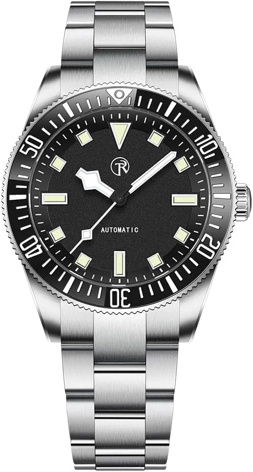 for Men, C3 Lume, strength Ceramic Bezel, Synthetic Sapphire Dial Glass RollsTimi Automatic Men's Watches 40mm Stainless Steel 100M Waterproof Mechanical Diving Wrist Watch 