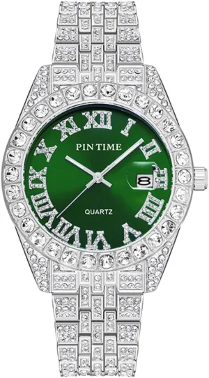 for Men Quartz Clock aesthetic aquatic door mile retrieve Luxury Square Zircon Business Waterproof Hip Hop Jewelry Watch Full Diamond Personalized Watches 