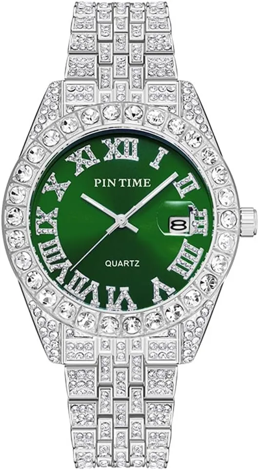 for Men Quartz Clock aesthetic aquatic door mile retrieve Luxury Square Zircon Business Waterproof Hip Hop Jewelry Watch Full Diamond Personalized Watches 