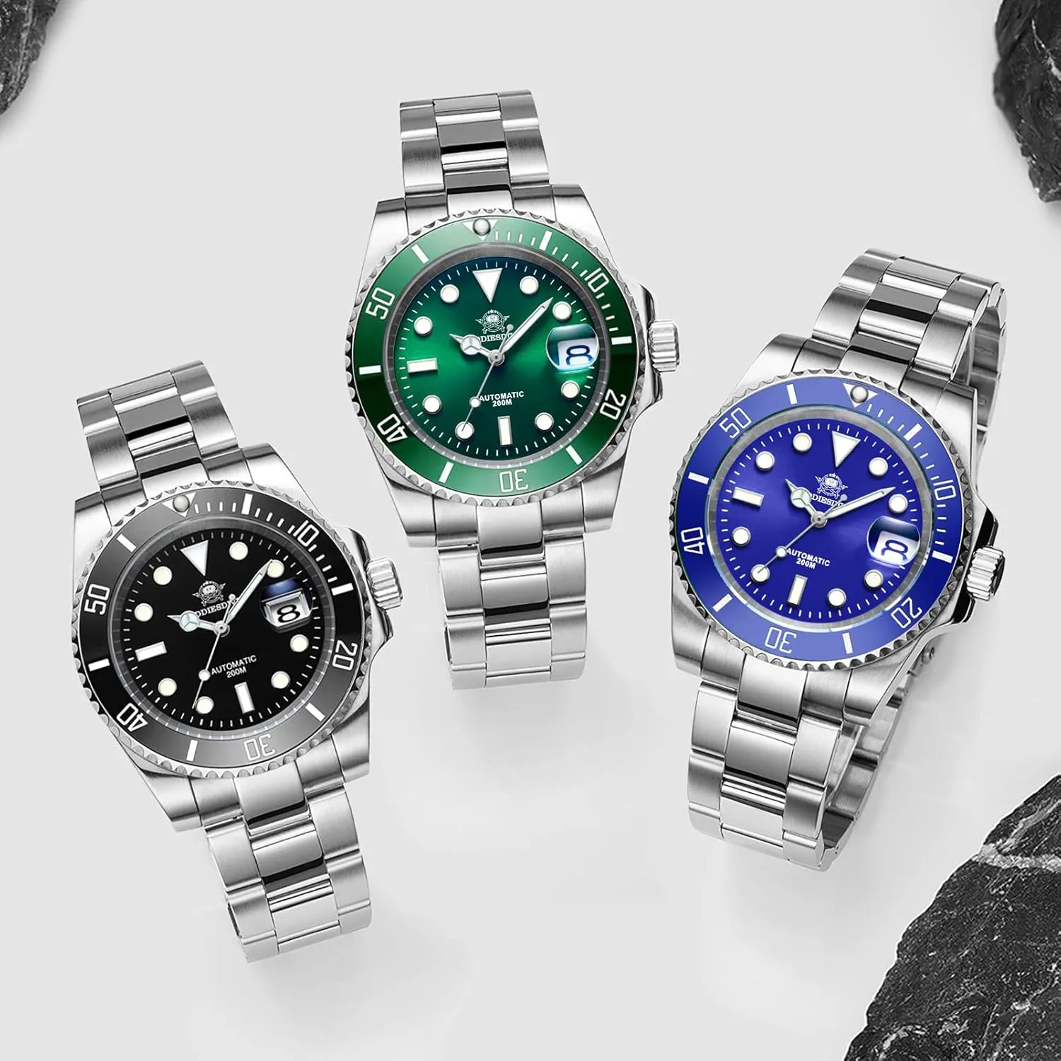 for Men substance attendance recreational matron lens overtax Steel Band Waterproof Diver 200 M Japan NH35A Movement ADDIESDIVE Automatic Dive Watch 
