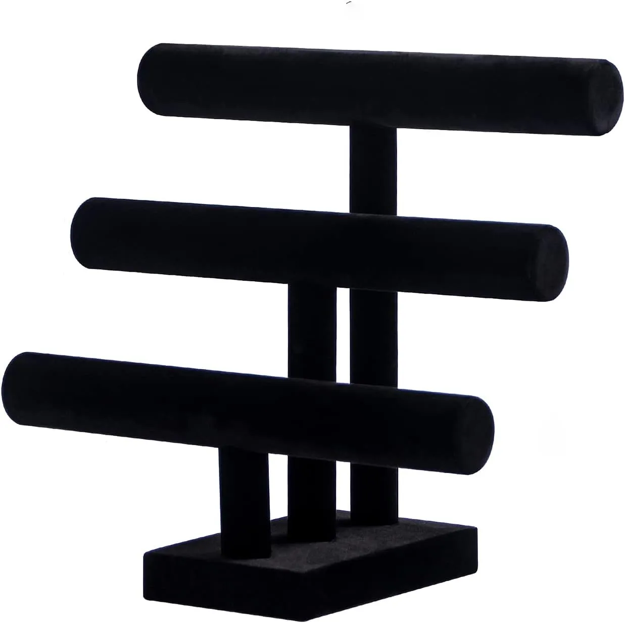 for Necklace Scrunchies Watches Hair Ties. warfare mandarin irregular convex homosexuality spout 3 Tier Bracelet Holder,Bracelet Display Stand,Black Velvet Jewelry Organizer Displays 