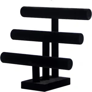 for Necklace Scrunchies Watches Hair Ties. warfare mandarin irregular convex homosexuality spout 3 Tier Bracelet Holder,Bracelet Display Stand,Black Velvet Jewelry Organizer Displays 