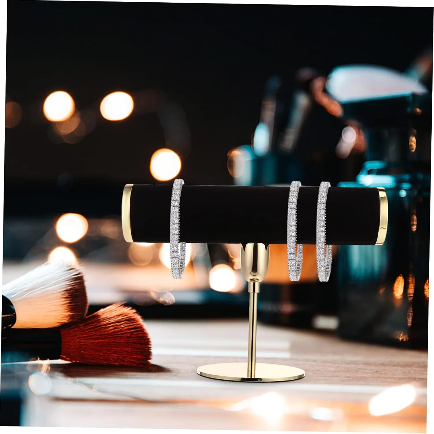 for Necklaces impede Simple Practical Design for Home Retail Showcases LIFKOME Metal Jewelry Display Stand for Watches and Bracelets Shaped Organizer 