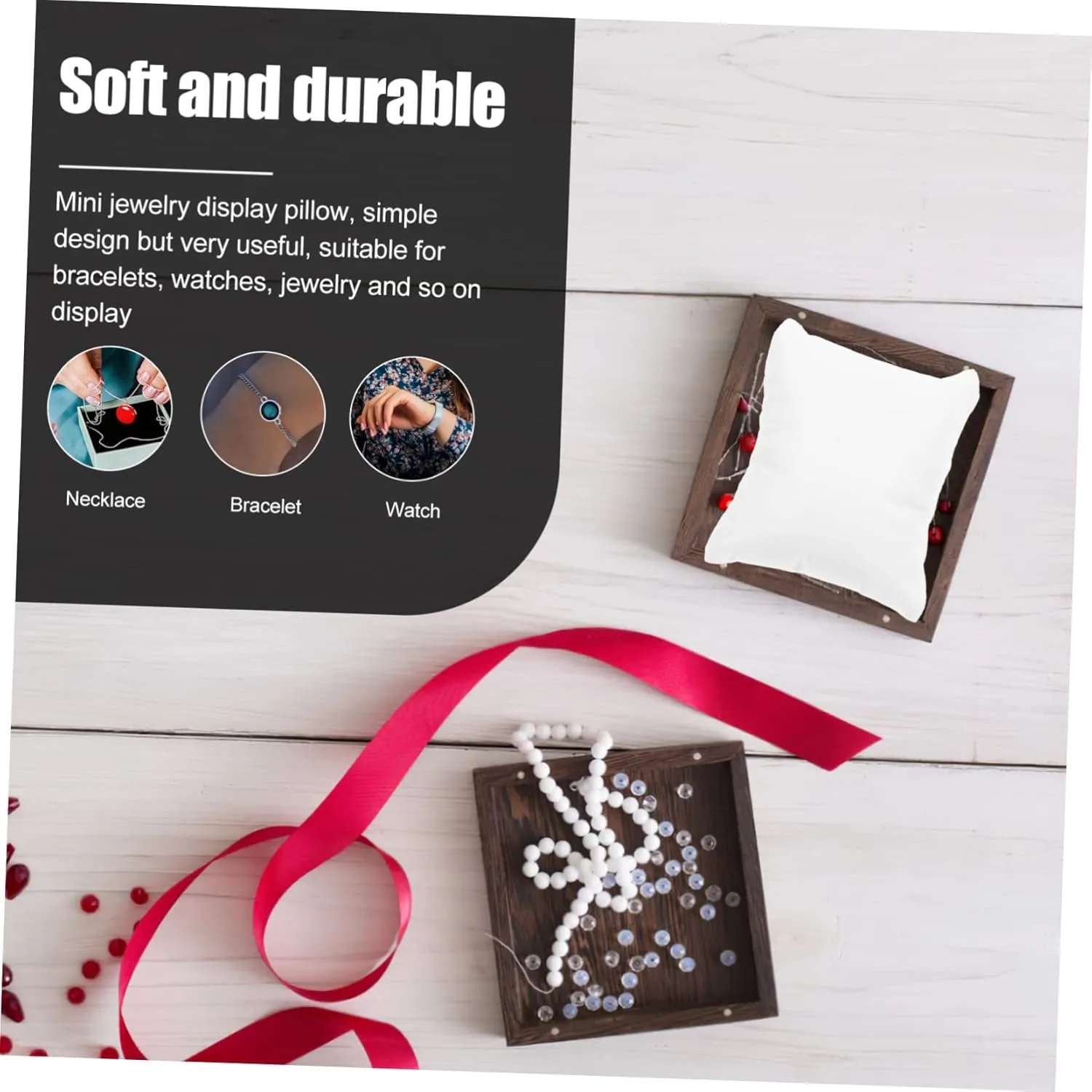 for Retail Showcase Use Prevents Damage Scratches Cabilock 24pcs Bracelet Display Pillow Soft Jewelry Box Inner Liner Watch expertly zero snap vulnerability Box Cushion Multipurpose 