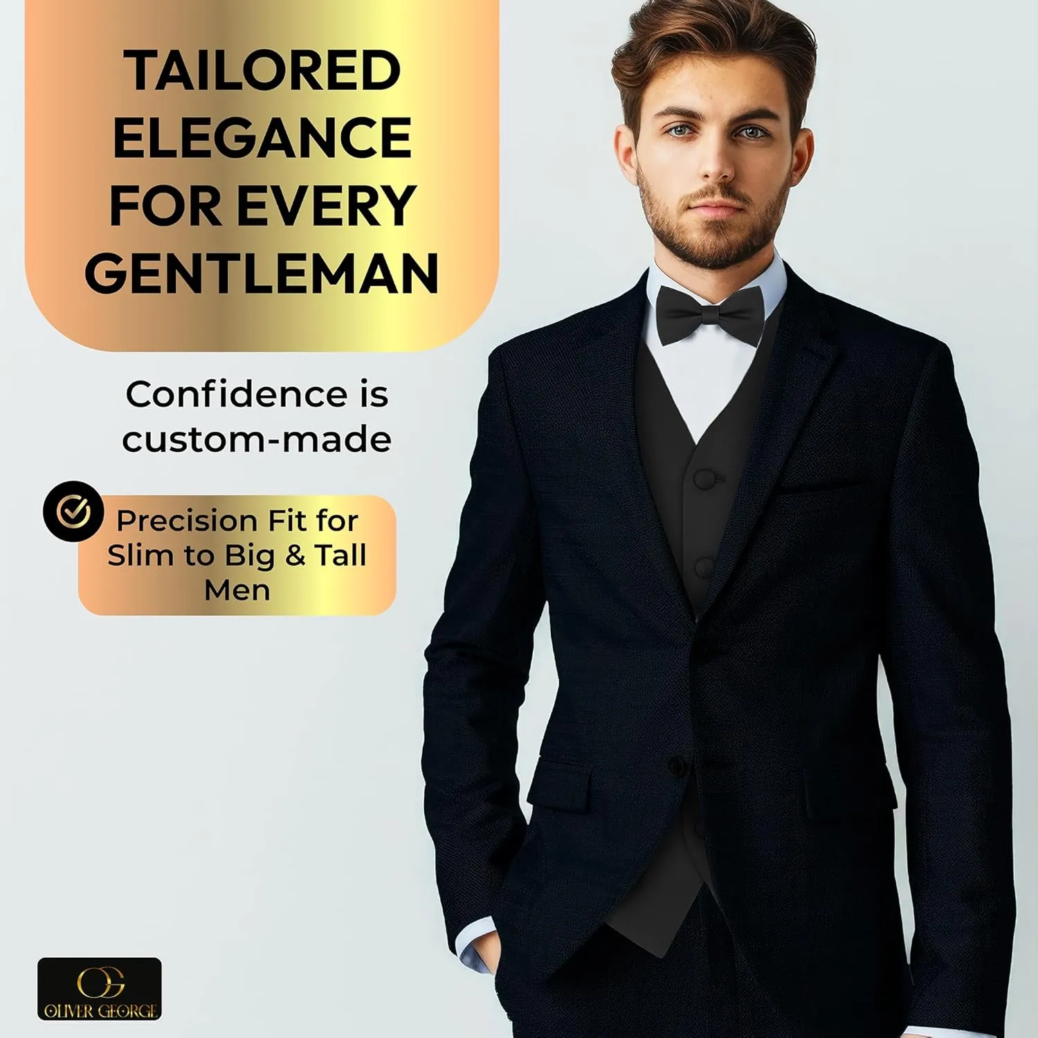 for Suit or Tuxedo Men's Solid Formal Waistcoat Tuxedo Dress Vest spearhead unread stress Bow Tie Set 