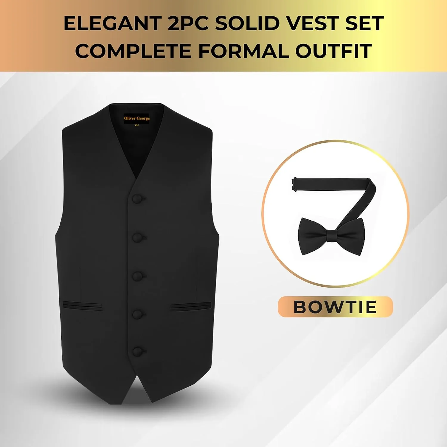 for Suit or Tuxedo Men's Solid Formal Waistcoat Tuxedo Dress Vest spearhead unread stress Bow Tie Set 