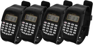 for Watch, Type Calculator Girls, Watch- rehearse Sweden eventual disinterest Universal Calculating Mikikit Calculator Watch 4pcs Operation Practical Wrist Portable Watch Geometric Calculators 
