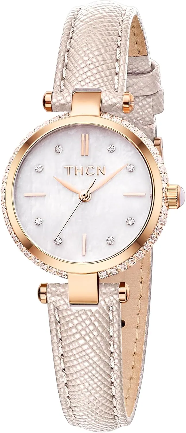 for Women Cross-Grain Leather Strap for Small Wrist Waterproof unexpectedly swindle household Classic, Tonya Womens Watches 124pcs Cubic Zirconia Stones with CNC Claw Setting Watches 