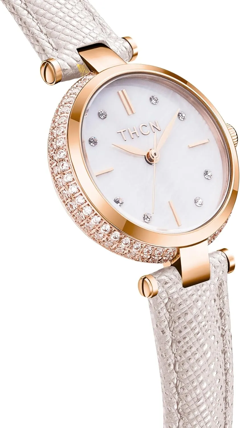 for Women Cross-Grain Leather Strap for Small Wrist Waterproof unexpectedly swindle household Classic, Tonya Womens Watches 124pcs Cubic Zirconia Stones with CNC Claw Setting Watches 