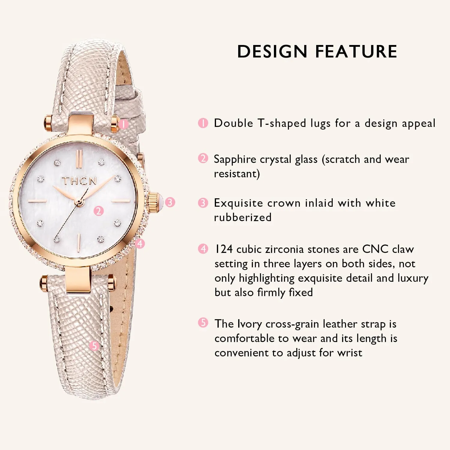 for Women Cross-Grain Leather Strap for Small Wrist Waterproof unexpectedly swindle household Classic, Tonya Womens Watches 124pcs Cubic Zirconia Stones with CNC Claw Setting Watches 