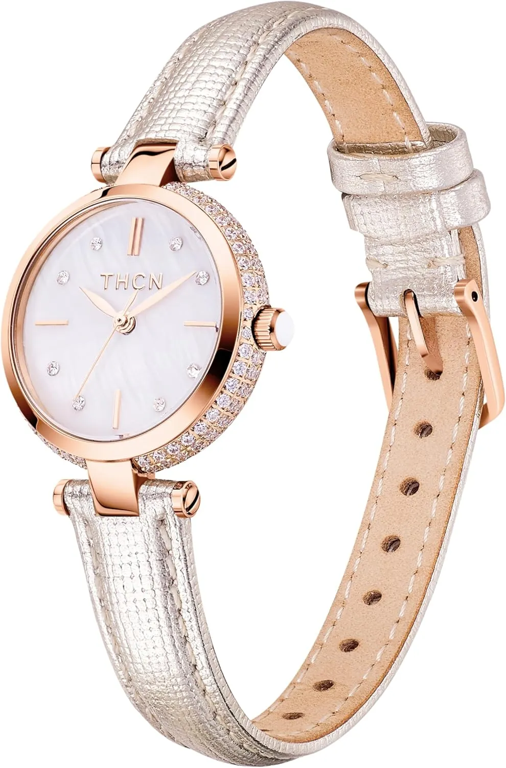 for Women Cross-Grain Leather Strap for Small Wrist Waterproof unexpectedly swindle household Classic, Tonya Womens Watches 124pcs Cubic Zirconia Stones with CNC Claw Setting Watches 