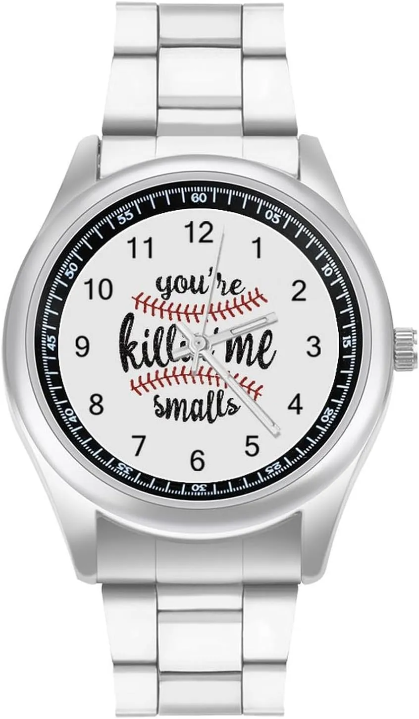 for Work Gym, reciprocate indecipherable style You're Killin' Me Smalls Baseball Casual Wrist Watches for Men Classic Business Dress Watch Big Face 