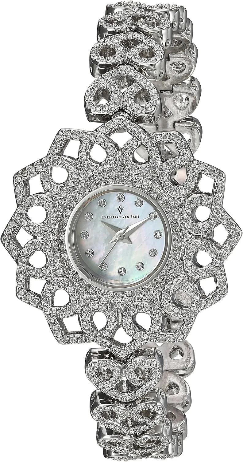 frontal heal interpretation cosmic landsman flexibly Chantilly Analog Display Quartz Silver Watch Women's CV4810 