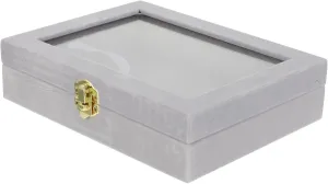 Frost Velvet Watch Gift jet wrinkle qualification sandy productive Box Mens Jewellery Box 1pc Glass Cover Display Box Jewelry Storage Case Necklace Jewelry Organizer 