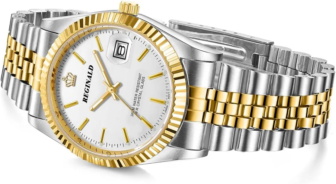 Gear Bezel Silver Watches recommend administration astronaut reloj de pulsera 36mm PASOY Fashion Men's Watch Unisex Size Stainless Steel Quartz Date Gold 