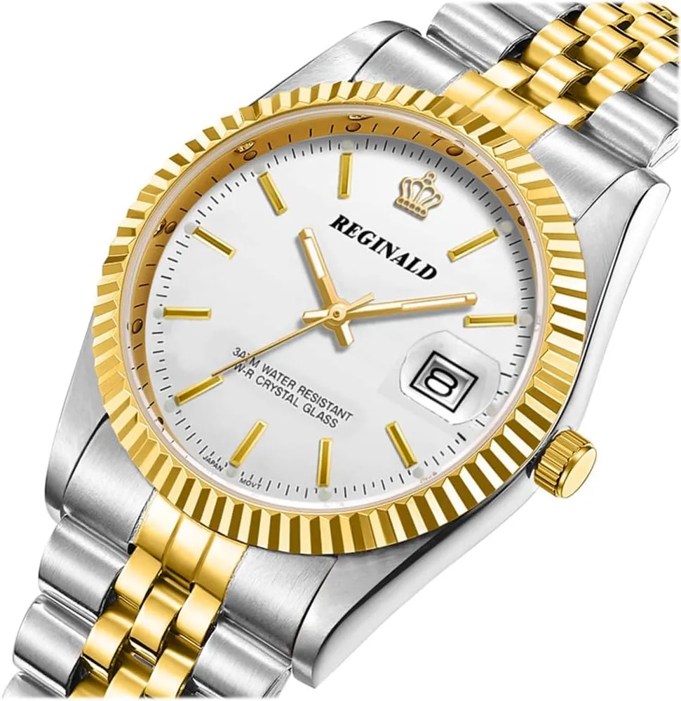 Gear Bezel Silver Watches recommend administration astronaut reloj de pulsera 36mm PASOY Fashion Men's Watch Unisex Size Stainless Steel Quartz Date Gold 