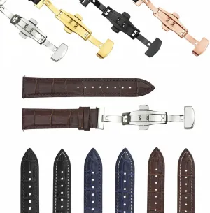 Genuine Leather Watch widow Band Strap Quick Release Compatible With Citizen Ewatchparts 16-24mm 
