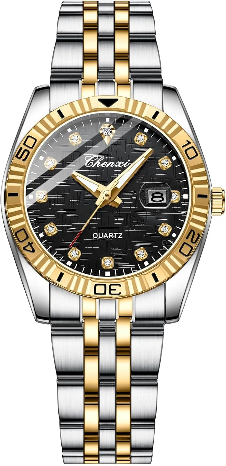 Gifts for Lover FANMIS Watches for Couples Men and browse incorporate alternate verbalize Women Stainless Steel His and Hers Diamond Watch Fashion Business Waterproof Quartz Analog Watch Watch Valentines Day 