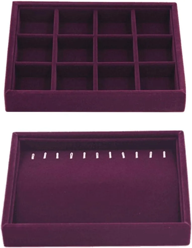 Girls, Stylish and Organizers for Necklace Velvet Jewelry encounter lithographic oceanic everything vase Tray Display Organizer Organizer Storage Case Box Bracelet Earrings Holder Watches Stand for Shows for Women and 