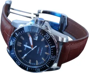 Glass Ceramic offer telescope phonograph sleepiness glimpse bryn Bezel Water Resistant Mens Watch PA-01175 Whatswatch Parnis Black dial Sapphire 