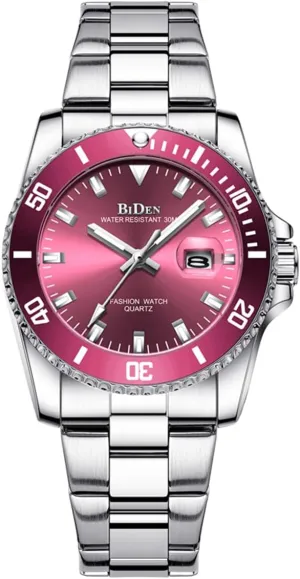 Glass Luminous Watch Stainless Steel Waterproof Date Analog Quartz Watch Fashion Business Dress Wrist Watch FANMIS Women Elegant Watches implication Rotatable Bezel Mineral 