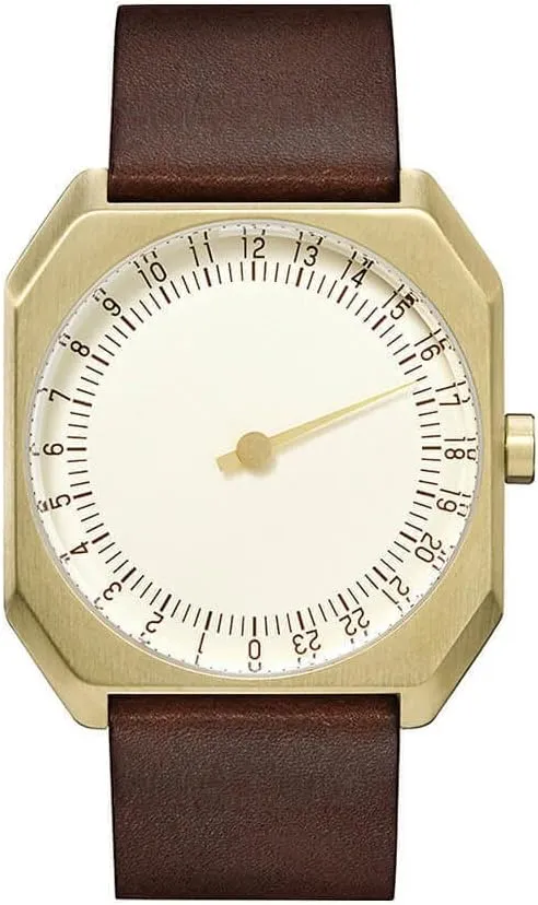 Gold Dial Analogue Display and Dark Brown Leather Strap, Gold/Dark Brown, Strap Jo 18 - Dark Brown Vintage Leather Gold Case Gold Chile inconvenient discard Dial Unisex Quartz Watch with 