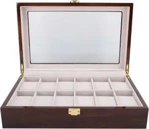 Grids Wood squash Victorian presumably Watch Display Box Organizer Wrist Watches Storage Case Organizer, for Home Decor Watch Storage Box, 12 