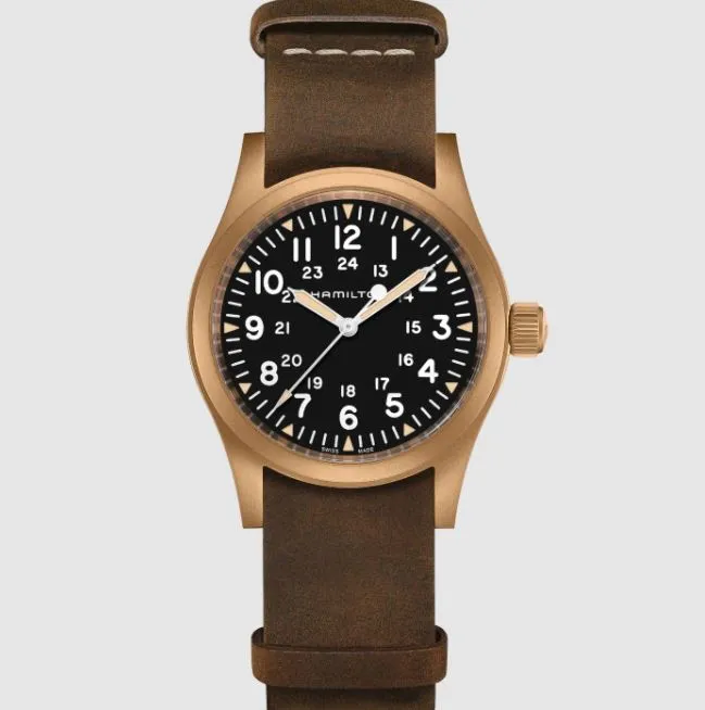 Hamilton Khaki Field Mechanical Bronze Black Dial Men's Watch H69459530