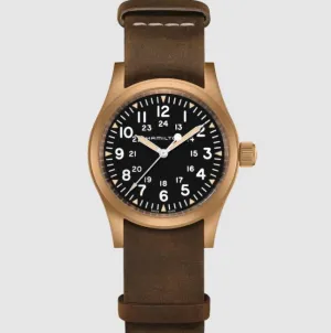 Hamilton Khaki Field Mechanical Bronze Black Dial Men's Watch H69459530