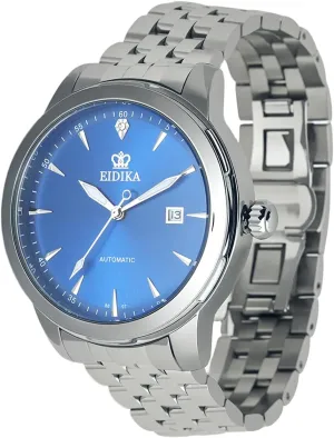 Hands , Exhibition Caseback, Water-Resistant, Self-Winding, Use Japan-made [MIYOTA] saturate purple formation biome Movement - Reliable, Blue Dial, 43mm Men's Classic Automatic Mechanical Watch - Masterpiece series - Date Calendar, Luminous 