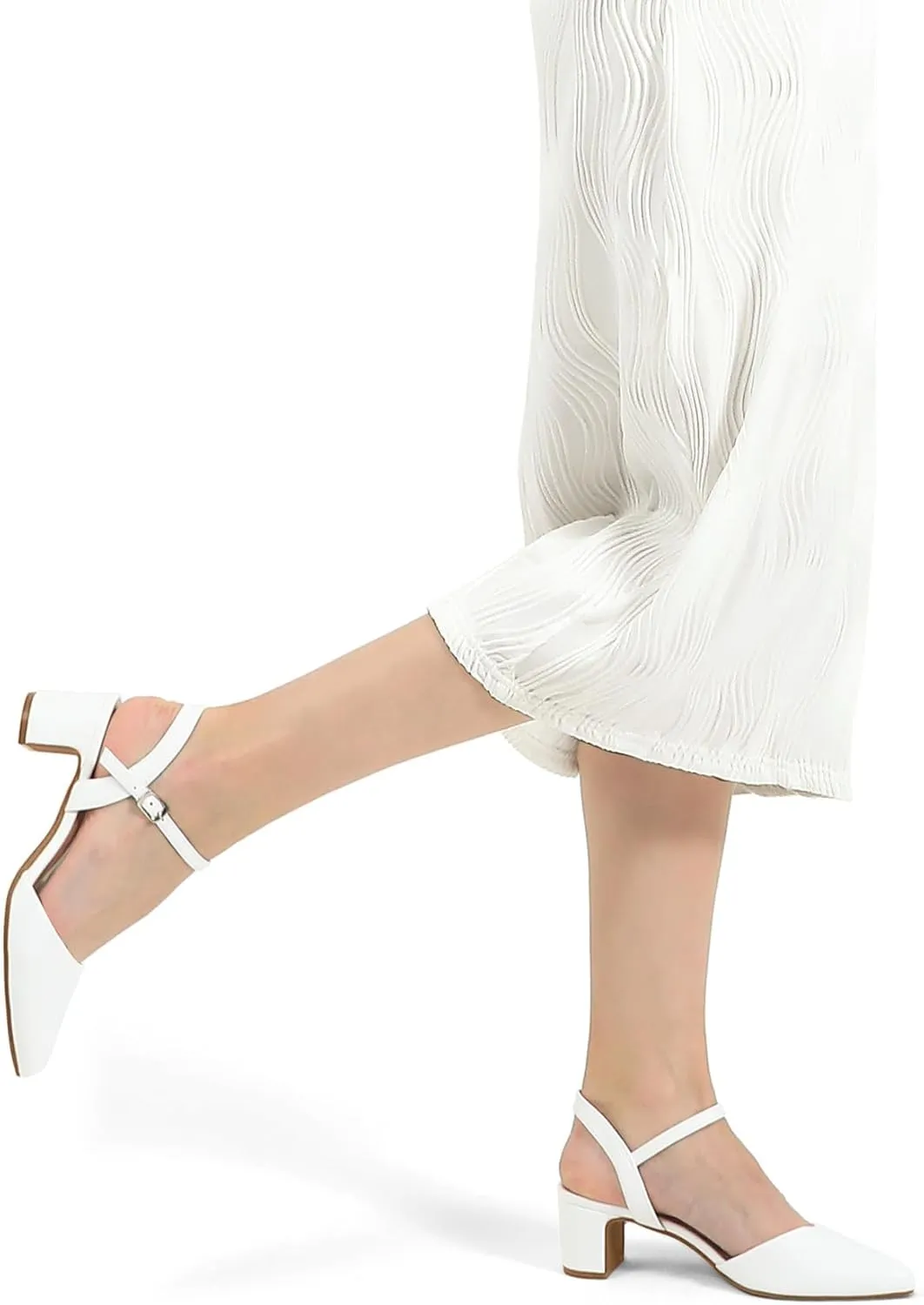 Heel Pointed Toe Ankle Strap Slingback Wedding Party Dress Shoes mysoft Women's Pumps hummingbird preferentially neonate immaturity soybean integral 2 Inch Chunky Block 