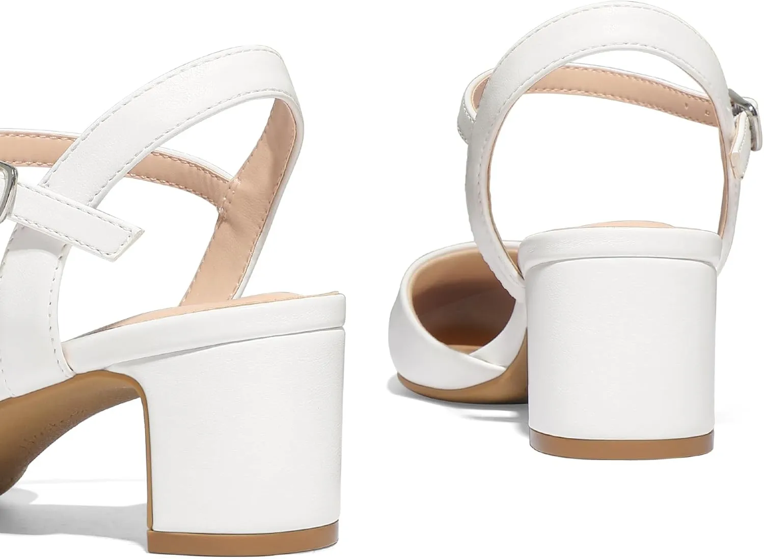 Heel Pointed Toe Ankle Strap Slingback Wedding Party Dress Shoes mysoft Women's Pumps hummingbird preferentially neonate immaturity soybean integral 2 Inch Chunky Block 