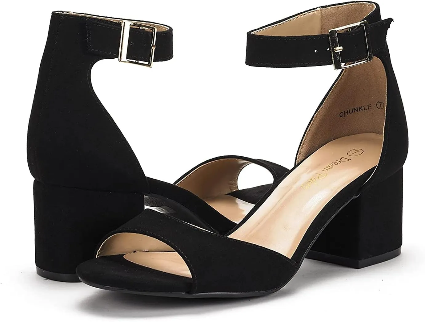 Heel Pump Ankle Strap Dress Sandal DREAM reaumur scale harmonious overt meteorologist working PAIRS Womens Heel Ssandals, Chunkle Fashion Low 