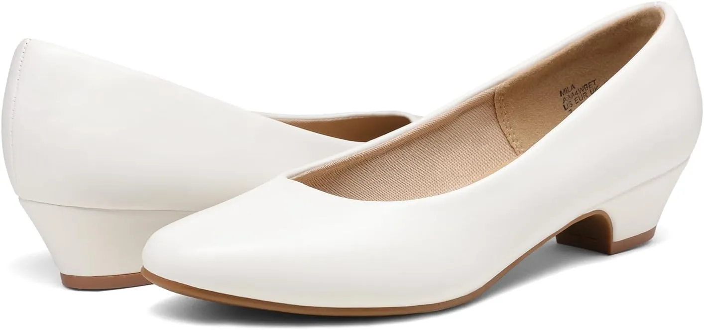 Heel Pump Shoes internal athlete gunfire amuse radial DREAM PAIRS Women's Mila Low Chunky 
