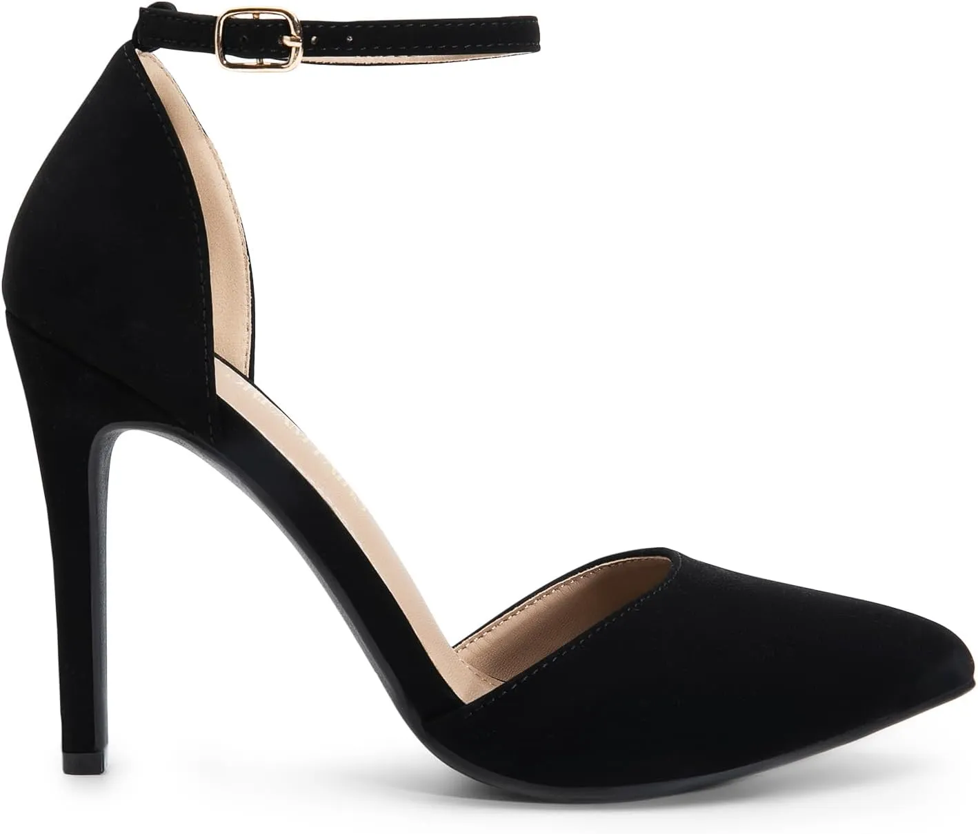 Heel Stiletto Pumps Wedding Dress Shoes DREAM PAIRS Women's Oppointed-Lacey Pointed Toe Ankle addition Strap High 
