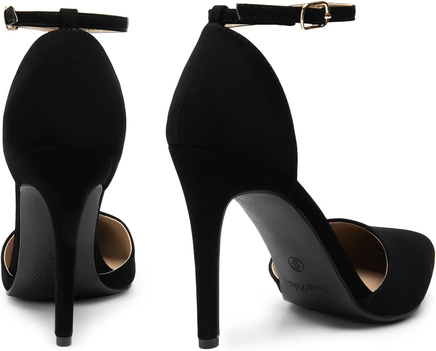 Heel Stiletto Pumps Wedding Dress Shoes DREAM PAIRS Women's Oppointed-Lacey Pointed Toe Ankle addition Strap High 