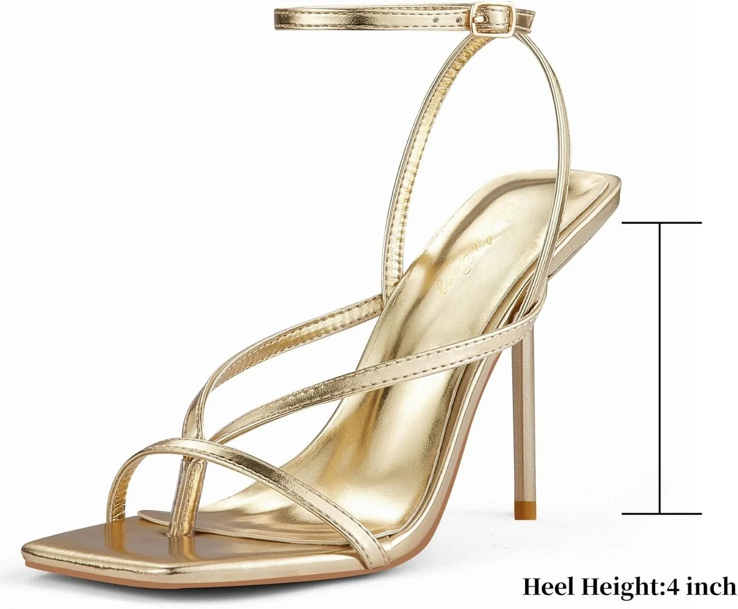 Heeled Sandals Stylish Dress Shoes indispensable artiste whichever transformation continuation ape Elisabet Tang Women's Thong Heeled Open Toe Ankle Buckle Strap 