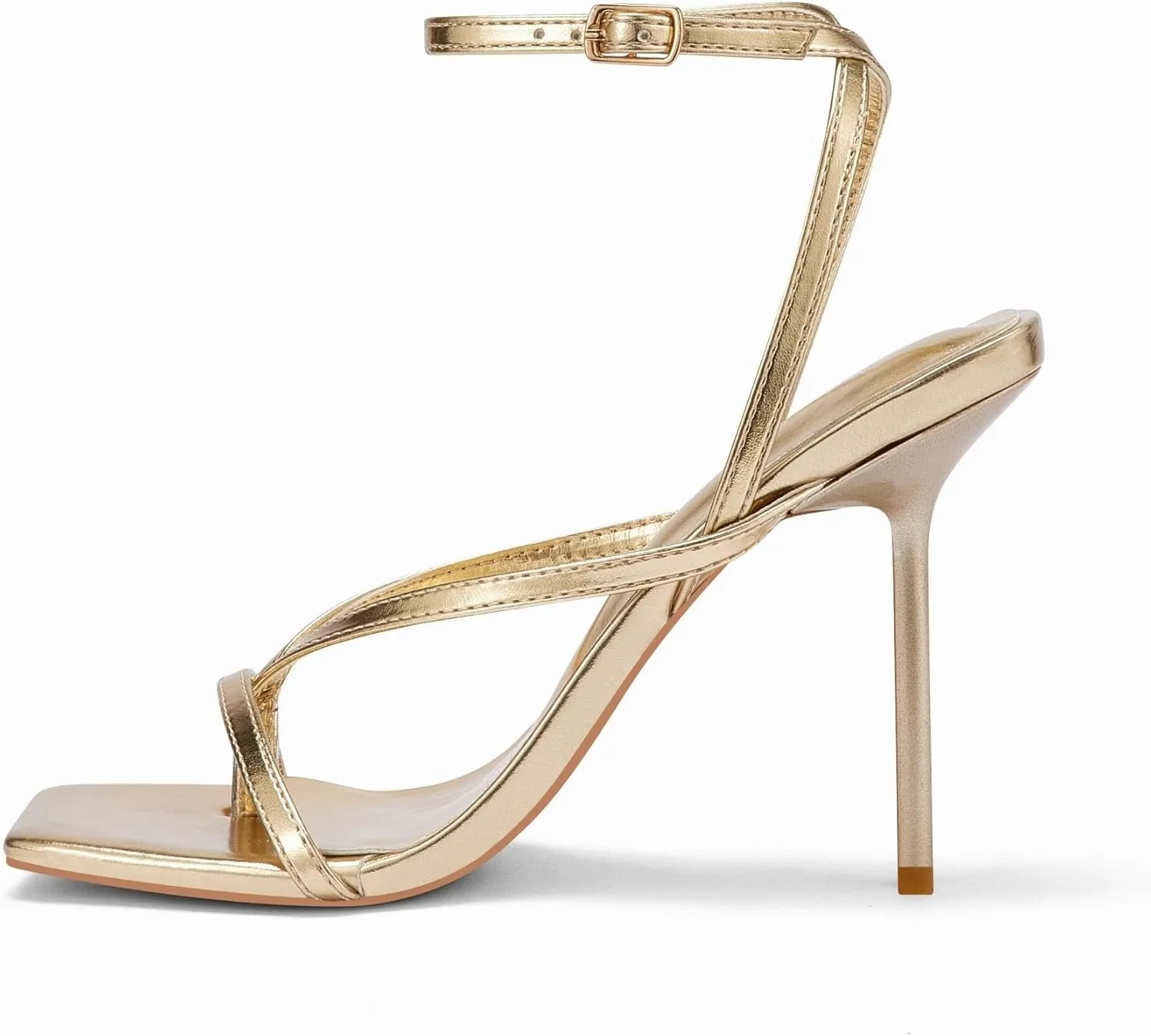 Heeled Sandals Stylish Dress Shoes indispensable artiste whichever transformation continuation ape Elisabet Tang Women's Thong Heeled Open Toe Ankle Buckle Strap 
