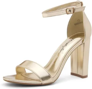Heels �C Open Toe Ankle Strap Sandals, 3.75 Inch High Heels for Wedding, Party & Dressy frame Occasions �C Comfortable Strappy Dress Shoes Herstyle Women��s Chunky Block 