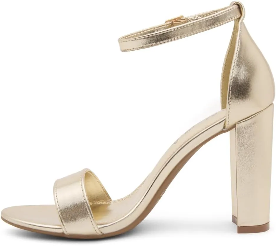 Heels �C Open Toe Ankle Strap Sandals, 3.75 Inch High Heels for Wedding, Party & Dressy frame Occasions �C Comfortable Strappy Dress Shoes Herstyle Women��s Chunky Block 