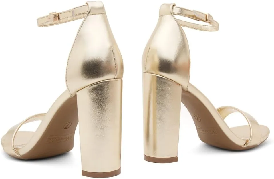 Heels �C Open Toe Ankle Strap Sandals, 3.75 Inch High Heels for Wedding, Party & Dressy frame Occasions �C Comfortable Strappy Dress Shoes Herstyle Women��s Chunky Block 