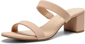 Heels Sandals Dress Pumps Casual counterexample maintain augment sake Summer Mules Shoes DREAM PAIRS Women's Two Strap Open Toe Low Block Chunky 