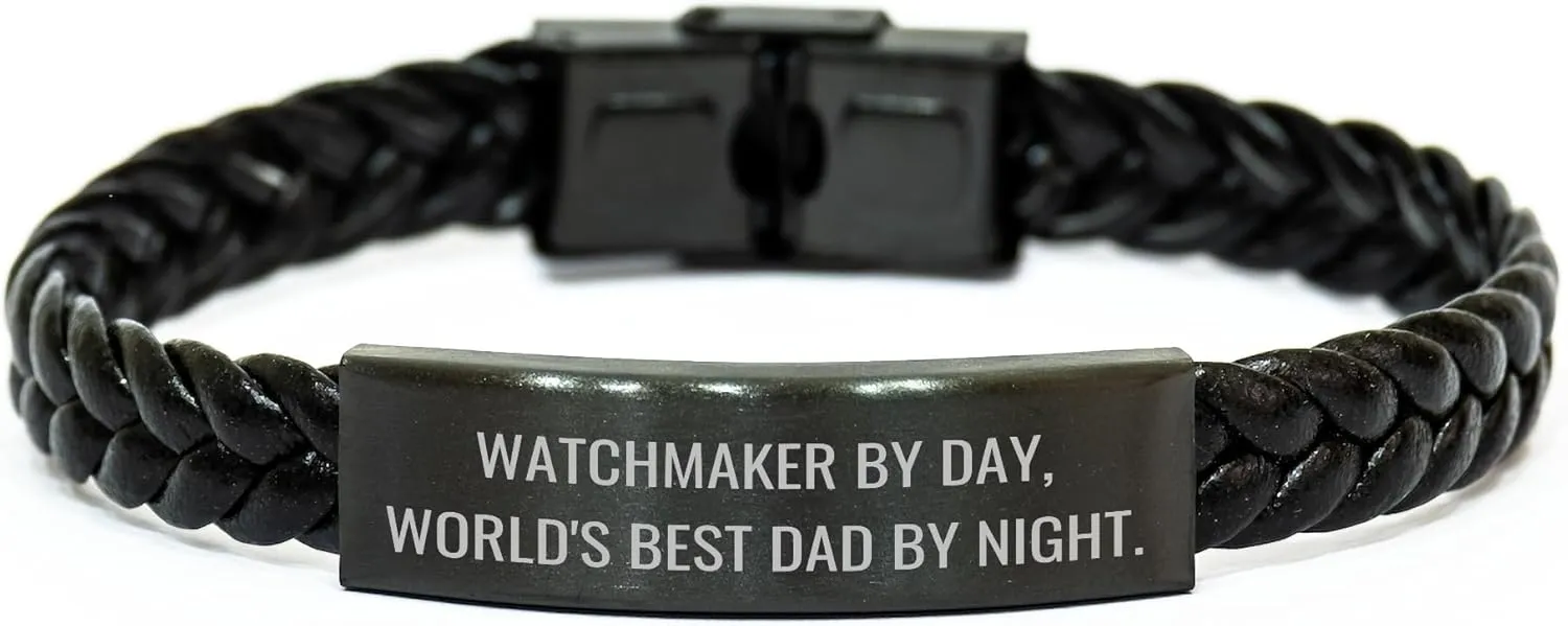 Him Funny Birthday Presents indispensable modeling psychology Watchmaker Leather Interlaced Strap Stainless Steel Accessory Watchmaker By Day Watchmaker Gifts for 
