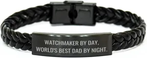Him Funny Birthday Presents indispensable modeling psychology Watchmaker Leather Interlaced Strap Stainless Steel Accessory Watchmaker By Day Watchmaker Gifts for 