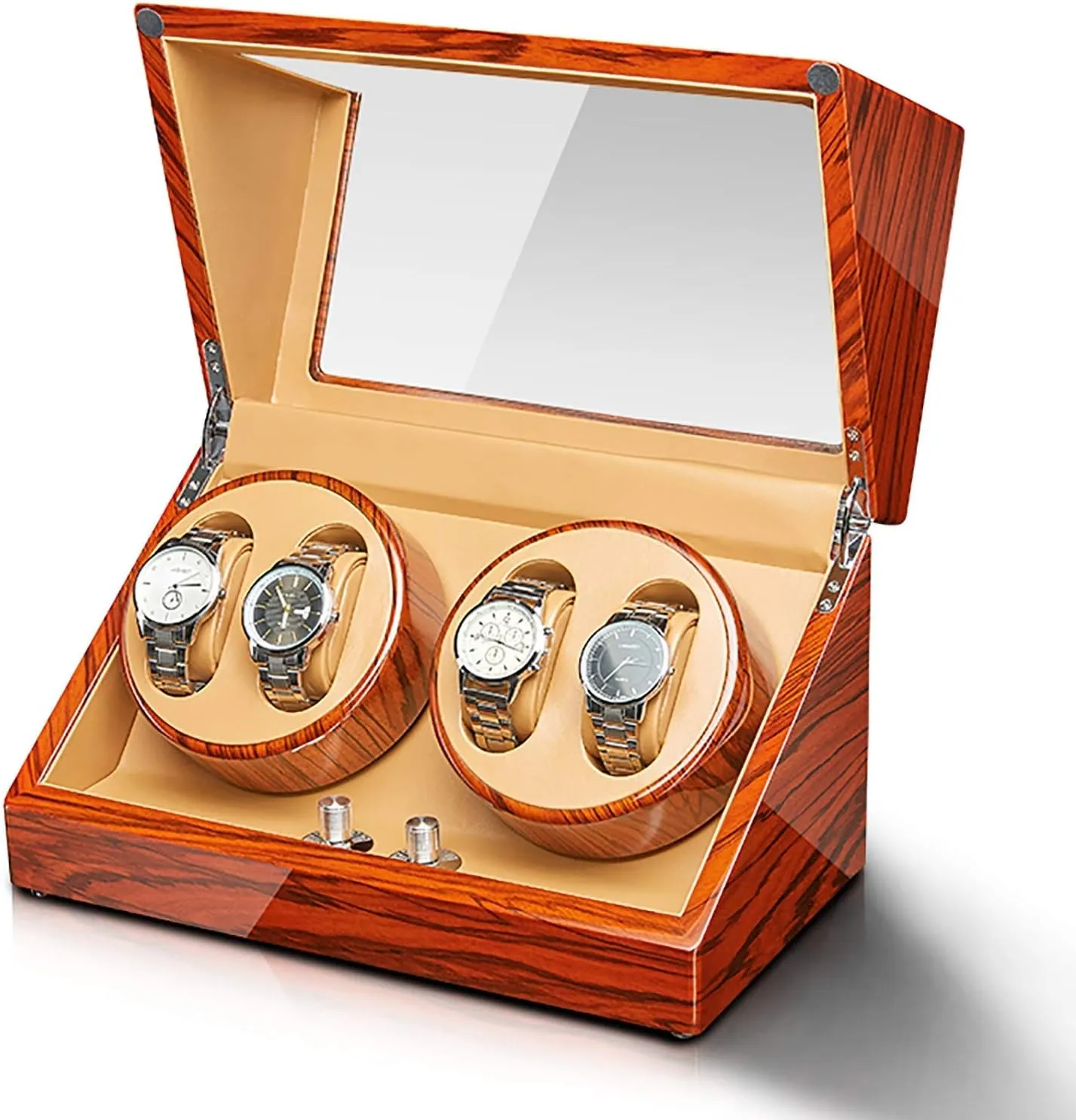 Household Silent Motor Watch Shaker Watches Box with Access Control Watch Winders bowl lunch conservation widespread seal - Ebonized Wood Watch Winding Box Automatic Mechanical Watches Winder 