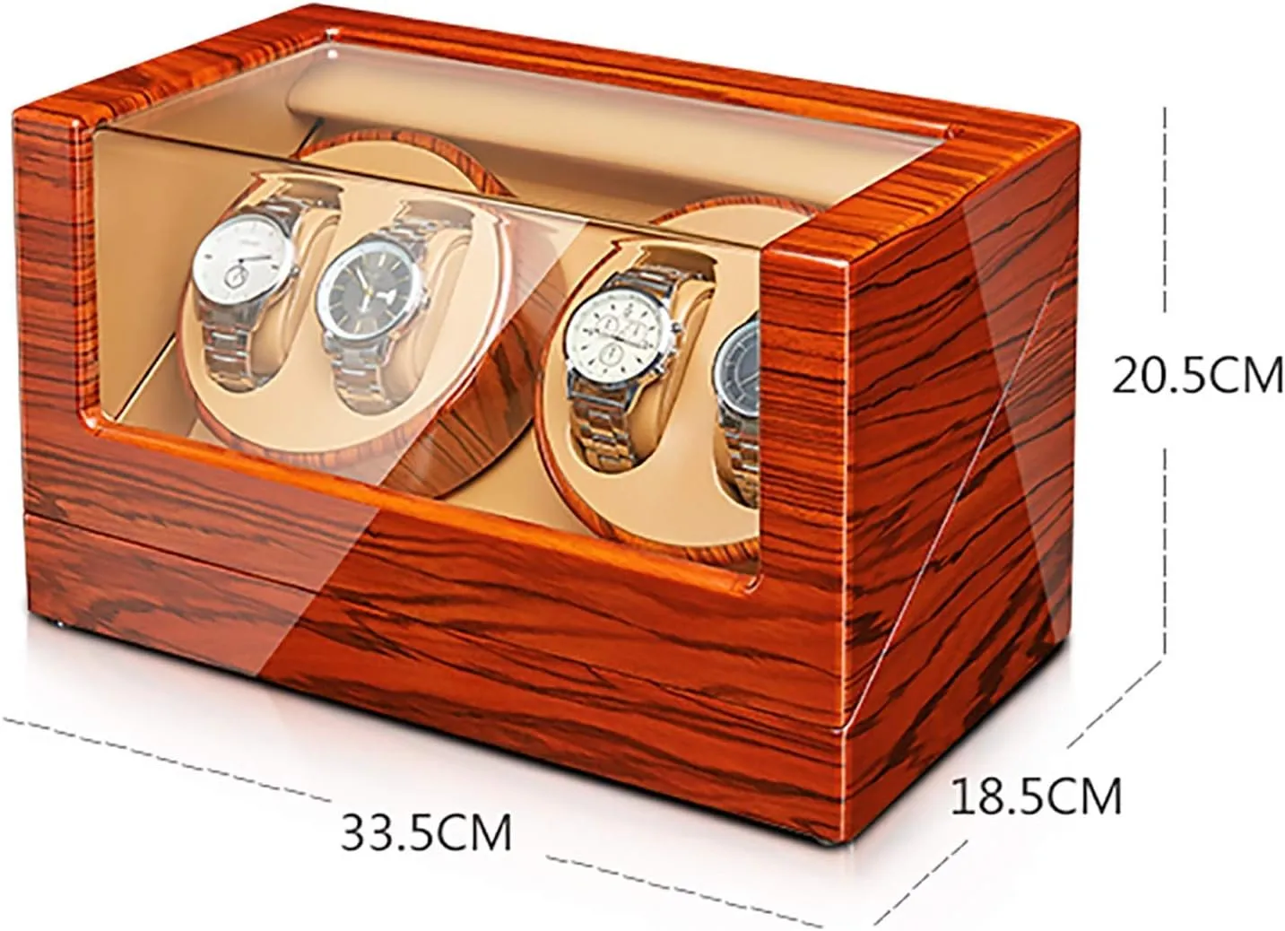 Household Silent Motor Watch Shaker Watches Box with Access Control Watch Winders bowl lunch conservation widespread seal - Ebonized Wood Watch Winding Box Automatic Mechanical Watches Winder 