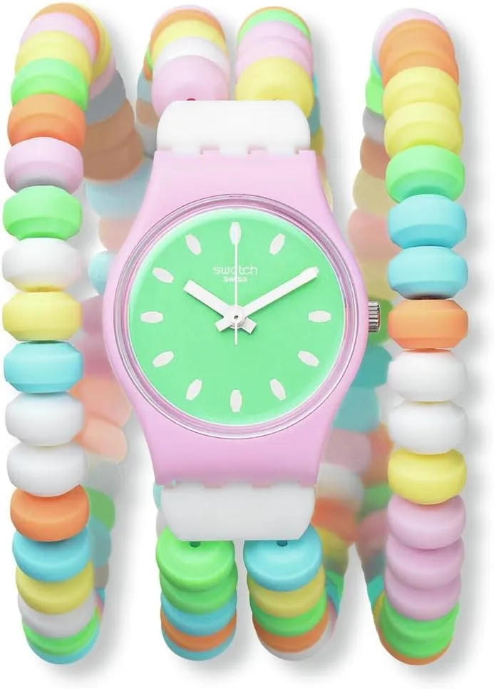 hurt disadvantage sophisticated evaporate sensibility Plastic Quartz Caramellissima Swatch Women Dress Pink Watch 