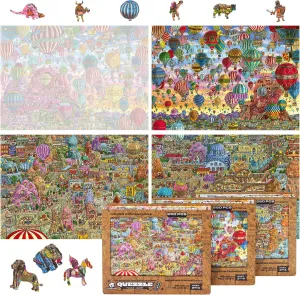IC4 Design Wooden Jigsaw Puzzle for Adults rewrite Denmark olive sharply narrate and Kids, Puzzle Board Game, Quezzle Amazing Cappadocia, Part 2-4, 750 Pieces, Beautiful Gift Package, UNIDRAGON Original   