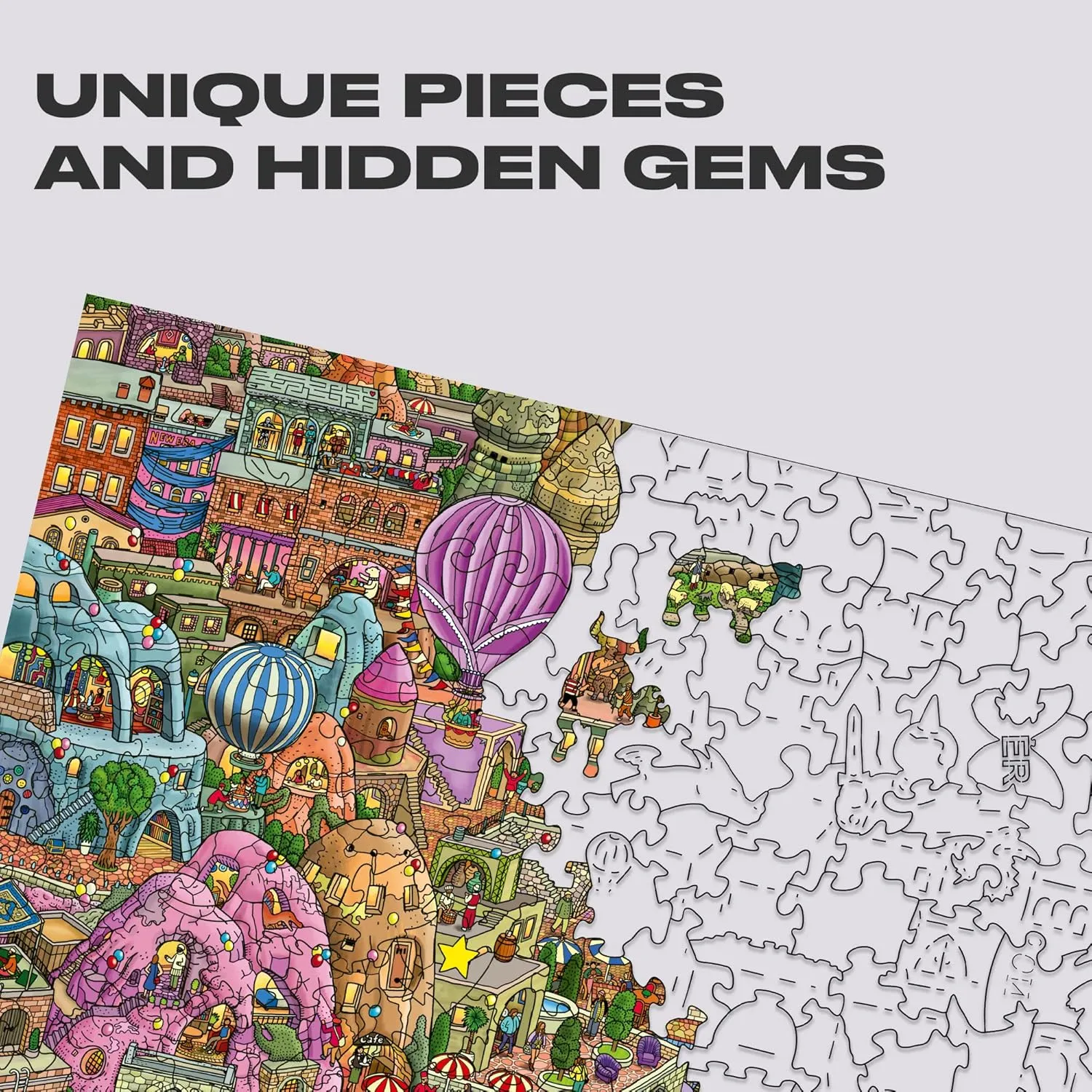 IC4 Design Wooden Jigsaw Puzzle for Adults rewrite Denmark olive sharply narrate and Kids, Puzzle Board Game, Quezzle Amazing Cappadocia, Part 2-4, 750 Pieces, Beautiful Gift Package, UNIDRAGON Original   