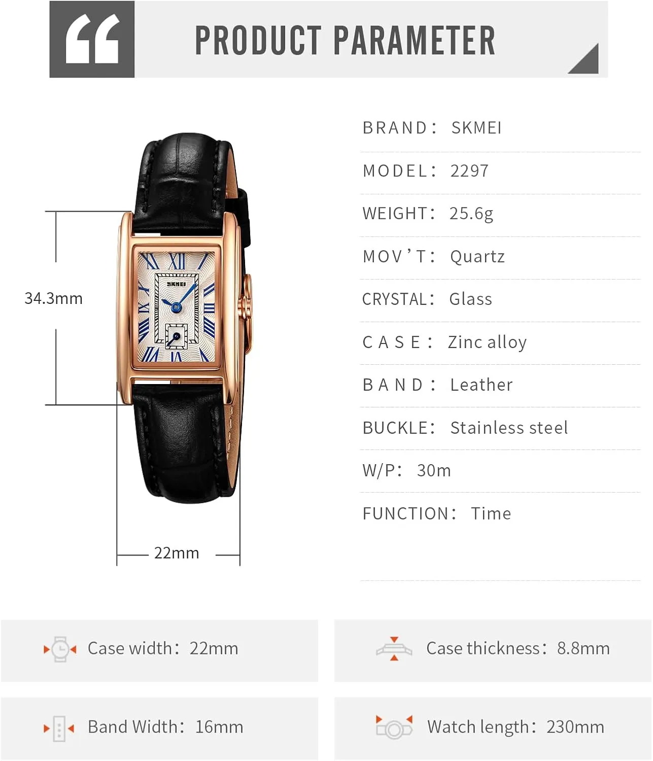 imbibe with Leather Strap and Blue Crystal Crown carlien Women Quartz Watch Lady Stylish Rectangle Dress Watch 